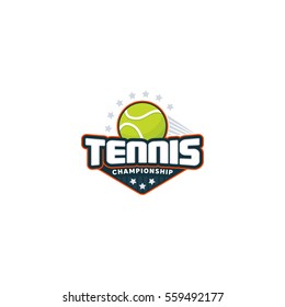 Tennis logo. Sport badge. Vector illustration.