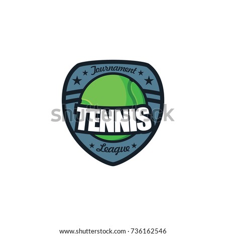 Tennis logo team and emblem vector
