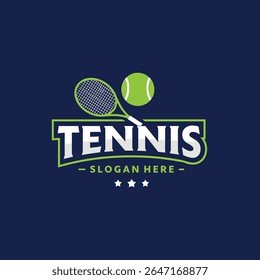 Tennis logo template, Active sport and tennis tournament set 