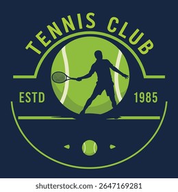 Tennis logo template, Active sport and tennis tournament set