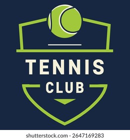 Tennis logo template, Active sport and tennis tournament set