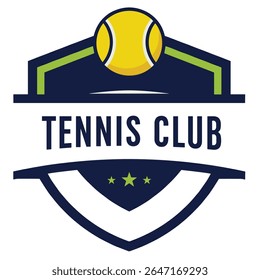 Tennis logo template, Active sport and tennis tournament set