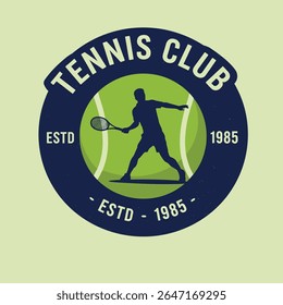 Tennis logo template, Active sport and tennis tournament set