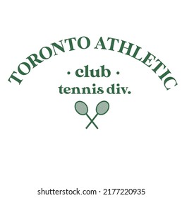 tennis logo, toronto club for t shirt or clothing