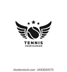 Vector de logo de tenis. Vector editable EPS 10