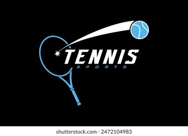 tennis logo vector graphic for any business especially for sport team, club, community.	