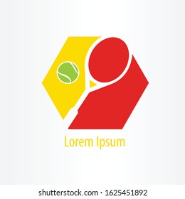tennis logo vector illustration. tennis club logo icon. club badge symbol.