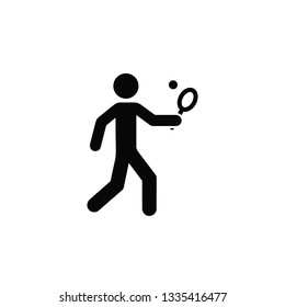 Tennis, man, icon. Element of simple icon for websites, web design, mobile app, infographics. Thick line icon for website design and development, app development