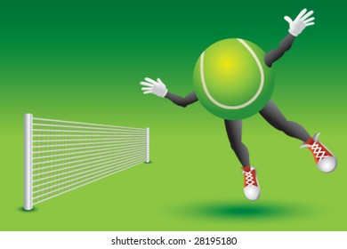 tennis man over the net