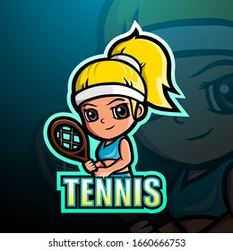 Tennis mascot esport logo design