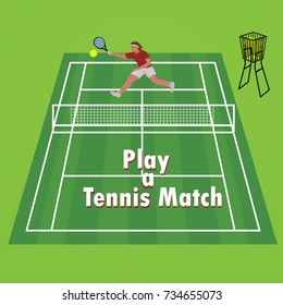 Tennis Match, Player in Tennis match