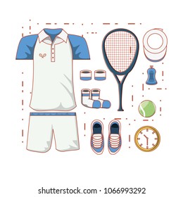 tennis men clothing icon