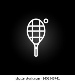 Tennis neon icon. Elements of summer set. Simple icon for websites, web design, mobile app, info graphics