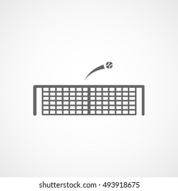 Tennis Net Flat Icon On White Background