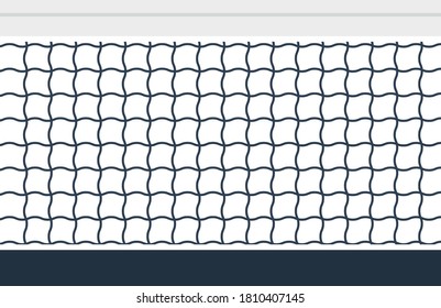 Tennis Net Icon. Flat Color Design. Vector Illustration.