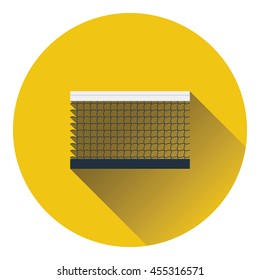 Tennis net icon. Flat color design. Vector illustration.