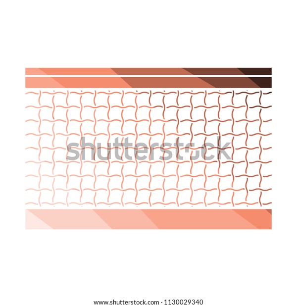 Tennis\
net icon. Flat color design. Vector\
illustration.