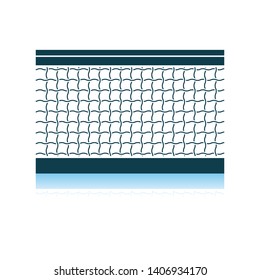 Tennis Net Icon. Shadow Reflection Design. Vector Illustration.
