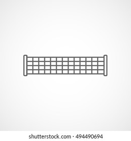 Tennis Net Line Icon On White Background