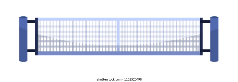 Tennis net. Modern flat cartoons style vector illustration icons. Isolated on white background. Tennis gear, equipment. Tennis accessories used in the game. Net for the game of tennis 