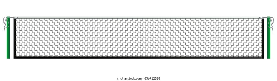 Tennis Net On White Background. Vector Illustration