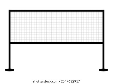 Tennis net vector isolated on white background. cartoon ping pong spots. volleyball net. sport net. badminton court. lines pattern or template