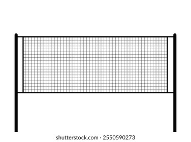 Vetor de rede de tênis isolado em fundo branco. desenhos animados ping pong spots. rede de voleibol. rede de esporte. quadra de badminton. padrão ou modelo de linhas