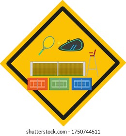 tennis object kit. Vector illustration for web and mobile design.