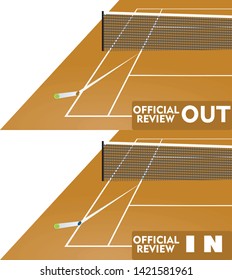 Tennis official review. vector illustration