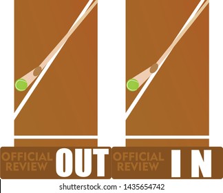 Tennis official review. vector illustration