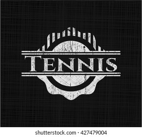 Tennis on chalkboard