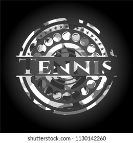 Tennis on grey camo pattern