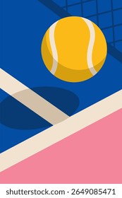 Tennis oudoor court vector illustration