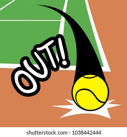 tennis out ball