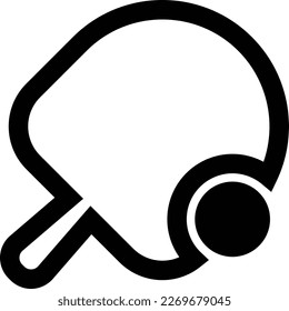 Tennis , paddle ball icon vector . Table tennis racket and ball, Ping pong icon