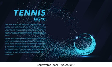 Tennis of particles. A tennis ball consists of circles and points