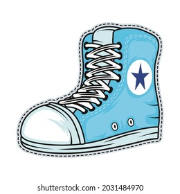 icono de estilo retro de parche de tenis