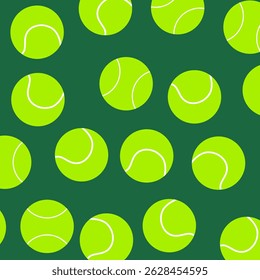 Padrão de tênis. padrão perfeito de bolas de tênis. Design de fundo de esporte