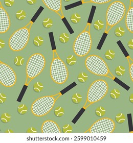 tennis pattern in vector for background, fabric, cover, wrapping, etc