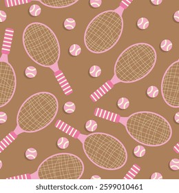 tennis pattern in vector for background, fabric, cover, wrapping, etc