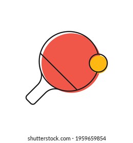 Tennis ping pong icon design. vector illustration