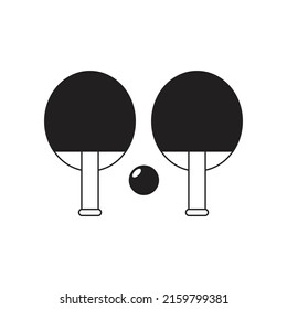 Tennis ping pong icon design isolated on white background