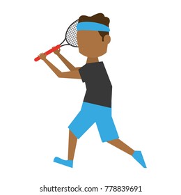 Tennis plasyer cartoon avatar