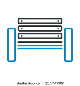 Tennis Player Bench Icon. Bold outline design with editable stroke width. Vector Illustration.
