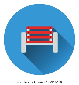 Tennis player bench icon. Flat color design. Vector illustration.