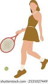 Cartoon-Charakter für Tennisspieler einzeln auf weißem Hintergrund. Vektorgrafik-Design.