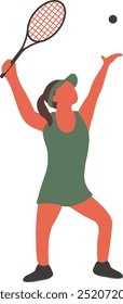 Ilustración de personaje de jugador de tenis. Gráfico de Vector en concepto de dibujos animados planos.