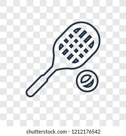 Tennis Player concept vector linear icon isolated on transparent background, Tennis Player concept transparency concept in outline style