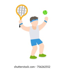 Tennis player. flat icon