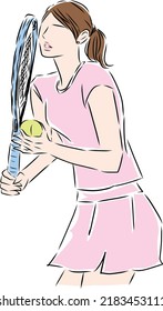 Jugador de tenis sosteniendo una raqueta